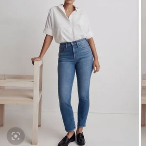 Madewell Size 27 Curvy Stovepipe Jeans in Leaside Wash High Rise Stretch